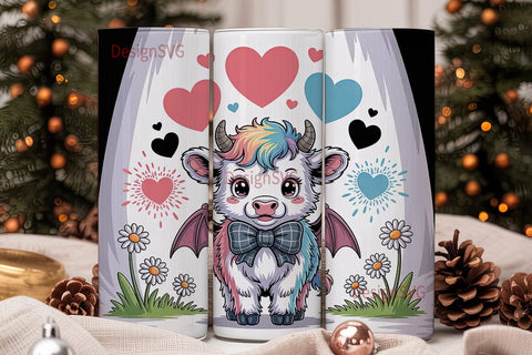 Pastel Goth Calf 20oz Tumbler Wrap Sublimation DesignSVG 