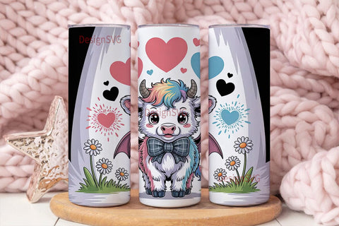 Pastel Goth Calf 20oz Tumbler Wrap Sublimation DesignSVG 