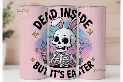 Pastel Goth Easter Skeleton 20oz Tumbler Sublimation PixelChick 