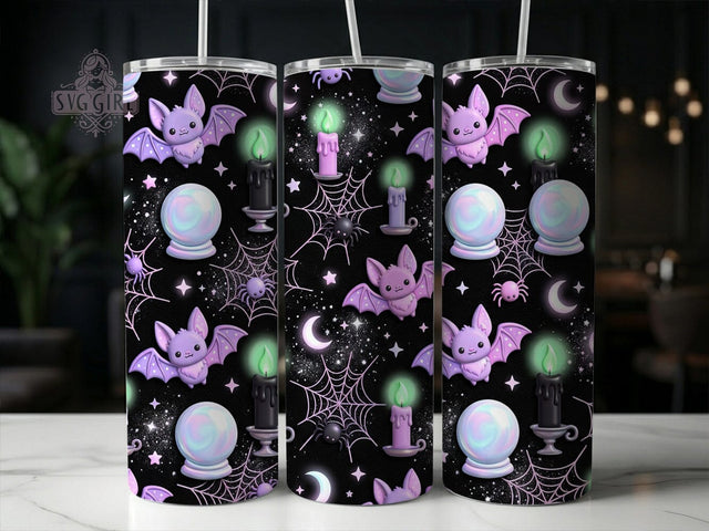 Pastel Goth Halloween 20oz Tumbler, Pastel Goth Halloween, 20oz Tumbler Wrap, Sublimation Design, Cute Spooky Art, Digital Download, Tumbler PNG, Pastel Goth Wrap Sublimation SvggirlplusArt 