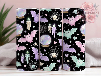 Pastel Goth Halloween 20oz Tumbler, Pastel Goth, Halloween Theme, Cute Spooky, Sublimation Wrap, 20oz Tumbler, Dark Aesthetic, Playful Gothic Sublimation Li Zamperini 