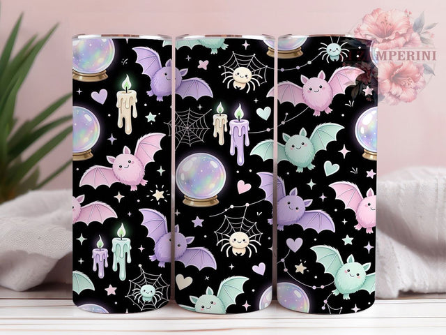 Pastel Goth Halloween 20oz Tumbler, Pastel Goth, Halloween Theme, Cute Spooky, Sublimation Wrap, 20oz Tumbler, Dark Aesthetic, Playful Gothic Sublimation Li Zamperini 