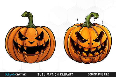 Pastel Goth Jack O Lantern Clipart Bundle Sublimation Regulrcrative 