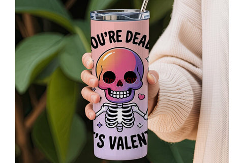 Pastel Goth Valentine's 20oz Tumbler Sublimation DesignSVG 