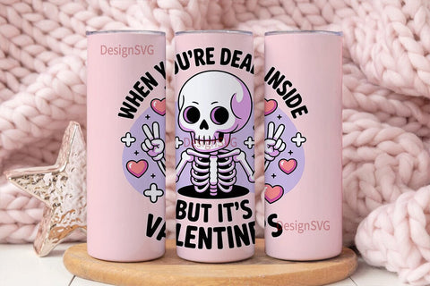 Pastel Goth Valentine's 20oz Tumbler Sublimation DesignSVG 