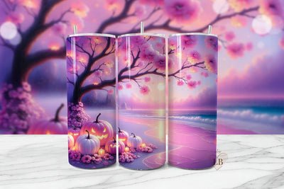 Pastel Halloween Beach Tumbler Wrap Sublimation BijouBay 
