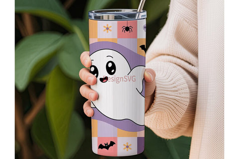 Pastel Halloween Tumbler Wrap Sublimation DesignSVG 