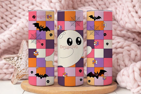 Pastel Halloween Tumbler Wrap Sublimation DesignSVG 
