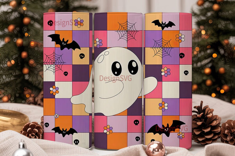 Pastel Halloween Tumbler Wrap Sublimation DesignSVG 