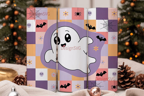 Pastel Halloween Tumbler Wrap Sublimation DesignSVG 