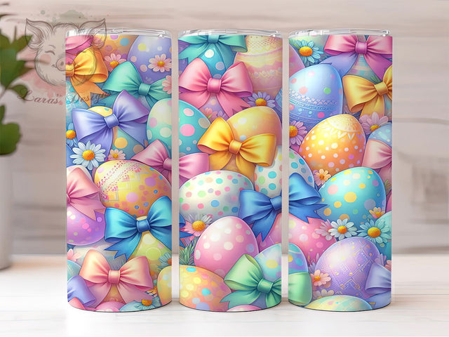 Pastel Lace Bow Easter Tumbler, Lace Seamless Tumbler, Bow Easter Wrap, Stylish 20oz Wrap, Sublimation Design, Trendy Gift Idea, Cute Spring Wrap Sublimation Lara' s Designs 