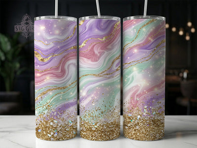 Pastel Marble Gold Glitter 20oz Tumbler, Pastel Marble, Marble Gold Glitter, Gold Glitter Tumbler, Pastel Gold Tumbler, 20oz Tumbler, Glitter Tumbler, Tumbler Wrap Sublimation SvggirlplusArt 