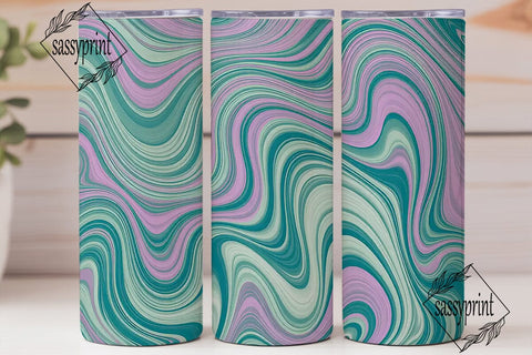 Pastel Marble Swirl 20oz Tumbler Wrap Sublimation sassyprint 