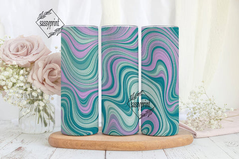 Pastel Marble Swirl 20oz Tumbler Wrap Sublimation sassyprint 