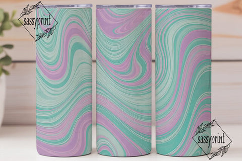 Pastel Marble Swirl 20oz Tumbler Wrap Sublimation sassyprint 