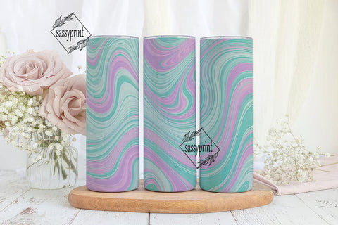 Pastel Marble Swirl 20oz Tumbler Wrap Sublimation sassyprint 