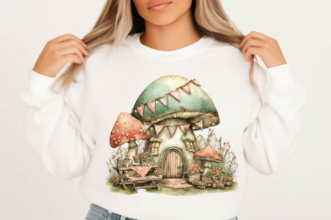 Pastel Mushroom Garden Set Sublimation Sublimation SVGArt 