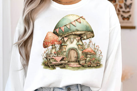 Pastel Mushroom Garden Set Sublimation Sublimation SVGArt 