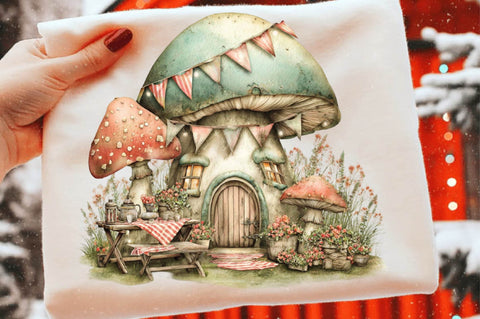 Pastel Mushroom Garden Set Sublimation Sublimation SVGArt 