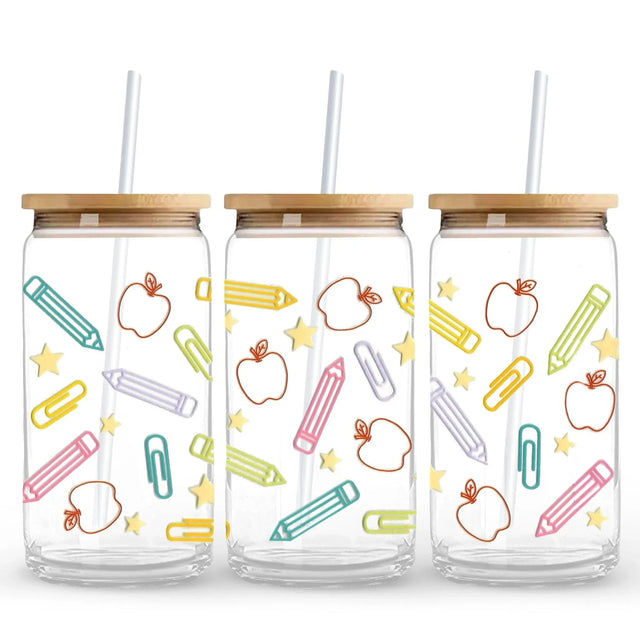 Pastel Pencils & Apples 9.7 x 4.3 UV Wrap (Cup NOT Included) Physical DIY Craft Warehouse 