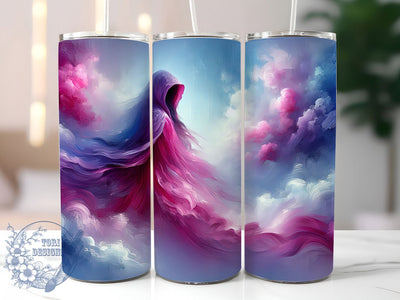 Pastel Pink Ghost Cute Ghoul Tumbler Wrap, Pink Ghost Wrap, High Res Cup Design, 20Oz Sublimation Tumbler, Spooky Cute Drinkware, Ghost Lover Gift, Soft Horror Wrap Sublimation ToriDesigns 