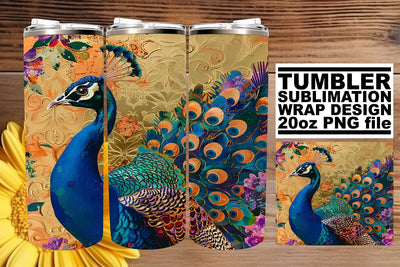 Pastel Plumage Paradise Tumbler Design - 20oz Sublimation Sublimation afrosvg 