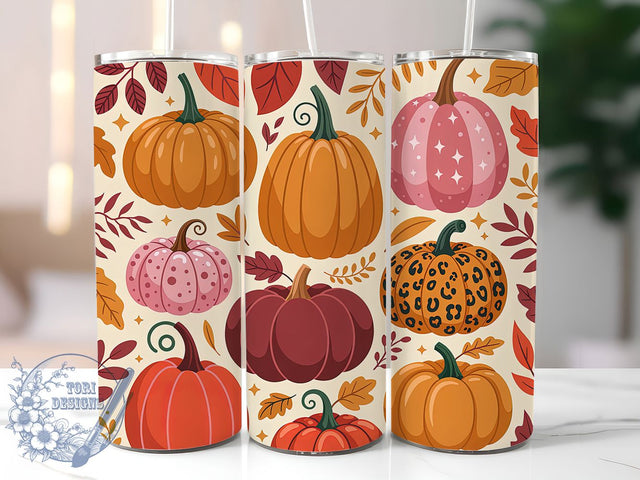 Pastel Pumpkin Fall Aesthetic Tumbler, Fall Aesthetic Wrap, 20oz Sublimation Design, Soft Autumn Colors Tumbler, Pastel Fall Drinkware, Seasonal Pumpkin Wrap, Cozy Autumn Design Sublimation ToriDesigns 