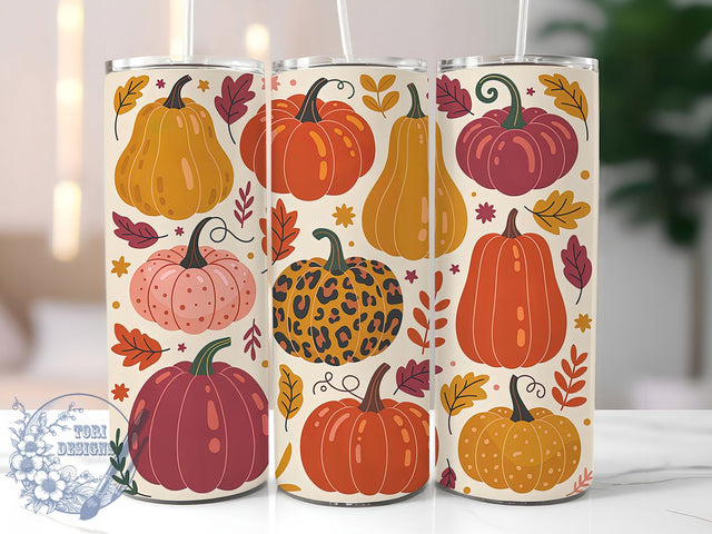Pastel Pumpkin Fall Aesthetic Tumbler, Fall Aesthetic Wrap, 20oz Sublimation Design, Soft Autumn Colors Tumbler, Pastel Fall Drinkware, Seasonal Pumpkin Wrap, Cozy Autumn Design Sublimation ToriDesigns 