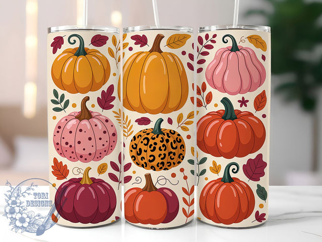 Pastel Pumpkin Fall Aesthetic Tumbler, Fall Aesthetic Wrap, 20oz Sublimation Design, Soft Autumn Colors Tumbler, Pastel Fall Drinkware, Seasonal Pumpkin Wrap, Cozy Autumn Design Sublimation ToriDesigns 