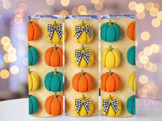 Pastel Pumpkin Soft Autumn Tumbler, Pastel Autumn Wrap, 20Oz Sublimation Design, Soft Color Pumpkin Cup, Pastel Fall Drinkware, Autumn Coffee Tumbler, Pastel Pumpkin Wrap Sublimation SvggirlplusArt 