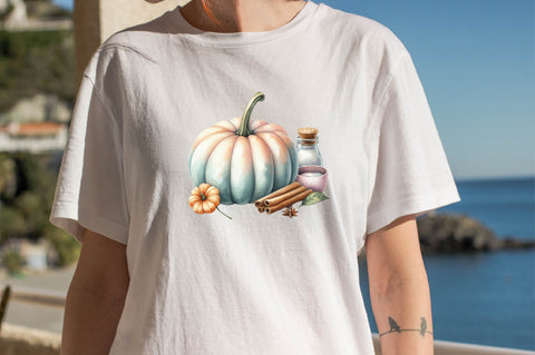 Pastel Pumpkin Sublimation Clipart Bundle Sublimation SVGArt 