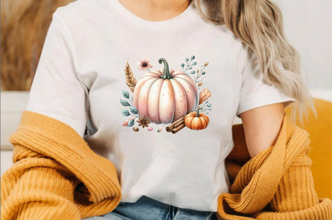 Pastel Pumpkin Sublimation Clipart Bundle Sublimation SVGArt 