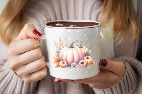 Pastel Pumpkin Sublimation Clipart Bundle Sublimation SVGArt 