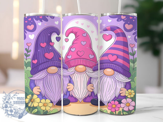 Pastel Purple Gnome Tumbler, Pastel Gnome Design, Cute Gnome Tumbler, 20Oz Sublimation Wrap, Pastel Color Print, Whimsical Gnome Art, Tumbler Sublimation Sublimation ToriDesigns 