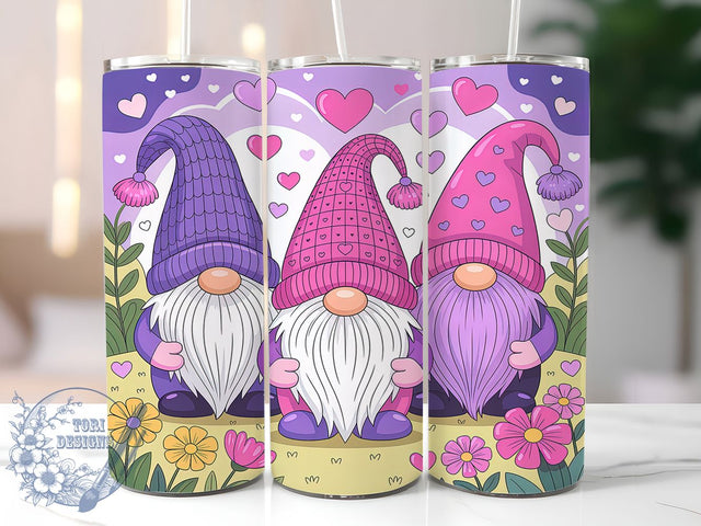 Pastel Purple Gnome Tumbler, Pastel Gnome Design, Cute Gnome Tumbler, 20Oz Sublimation Wrap, Pastel Color Print, Whimsical Gnome Art, Tumbler Sublimation Sublimation ToriDesigns 
