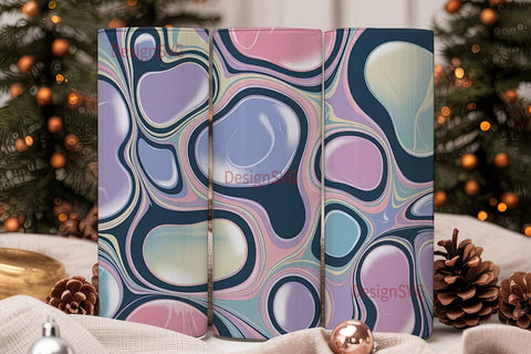 Pastel Rainbow Marble 20oz Tumbler Wrap Sublimation DesignSVG 