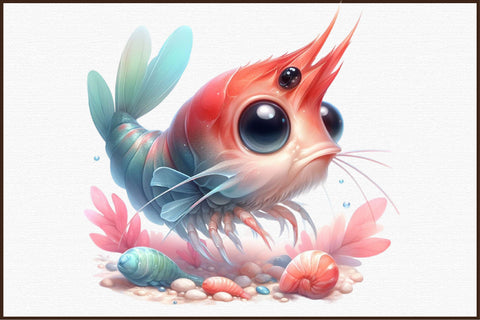 Pastel Sea Animal Watercolor Clipart Sublimation designartist 
