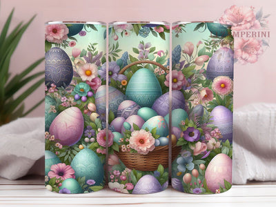 Pastel Seamless Easter 20oz Tumbler, Spring Basket Cup Wrap, Floral Easter Design, Sublimation Tumbler Wrap, 20Oz Tumbler Design, Artistic Pastel Cup, Stylish Seamless Easter Wrap Sublimation Li Zamperini 