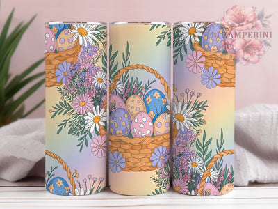 Pastel Seamless Easter 20oz Tumbler, Spring Basket Cup Wrap, Floral Easter Design, Sublimation Tumbler Wrap, 20Oz Tumbler Design, Artistic Pastel Cup, Stylish Seamless Easter Wrap Sublimation Li Zamperini 