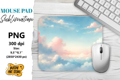 Pastel Sky mouse pad sublimation. Sublimation Yustaf Art Store 