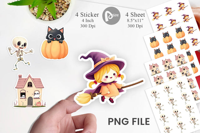 Pastel Spook Parade Sticker Sublimation artnoy 