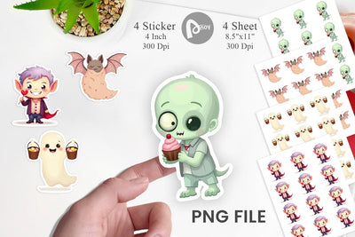Pastel Spook Parade Sticker Sublimation artnoy 