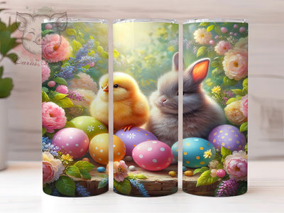 Pastel Spring Bunny Chick Tumbler, Easter Chicks Tumbler, Cute Bunny Wrap, Spring Pastel Wrap, Festive Easter Wrap, Sublimation Design, Trendy Gift Idea Sublimation Lara' s Designs 