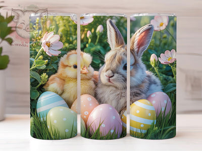 Pastel Spring Bunny Chick Tumbler, Easter Chicks Tumbler, Cute Bunny Wrap, Spring Pastel Wrap, Festive Easter Wrap, Sublimation Design, Trendy Gift Idea Sublimation Lara' s Designs 