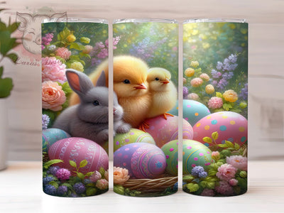 Pastel Spring Bunny Chick Tumbler, Easter Chicks Tumbler, Cute Bunny Wrap, Spring Pastel Wrap, Festive Easter Wrap, Sublimation Design, Trendy Gift Idea Sublimation Lara' s Designs 
