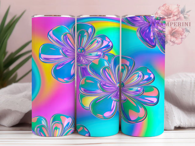 Pastel Spring Floral Tumbler, Floral Seamless Pattern, Spring Floral Design, 20Oz Sublimation Wrap, Pastel Flower Art, Seamless Bloom Texture, Tumbler Sublimation Sublimation Li Zamperini 