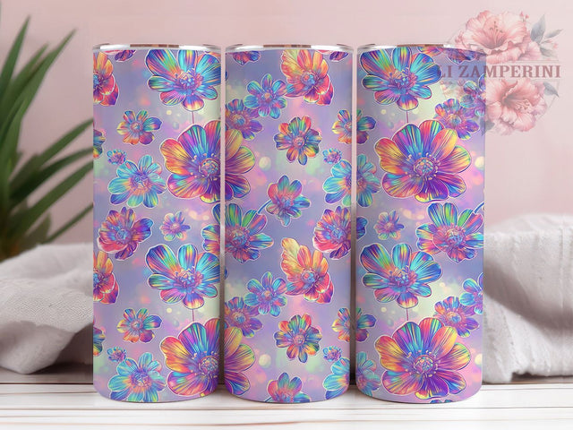 Pastel Spring Floral Tumbler, Floral Seamless Pattern, Spring Floral Design, 20Oz Sublimation Wrap, Pastel Flower Art, Seamless Bloom Texture, Tumbler Sublimation Sublimation Li Zamperini 
