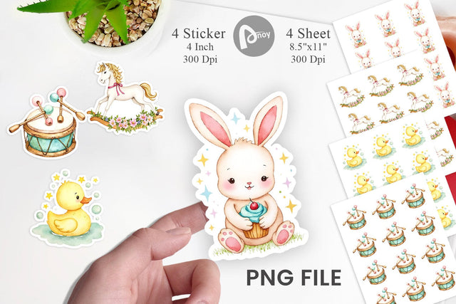 Pastel Toyland Sticker Sublimation artnoy 