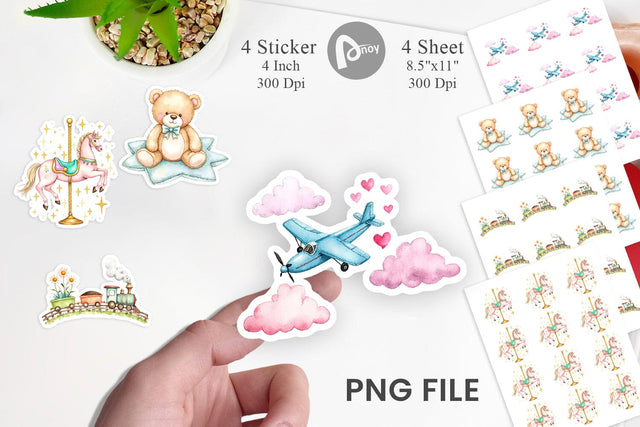 Pastel Toyland Sticker Sublimation artnoy 