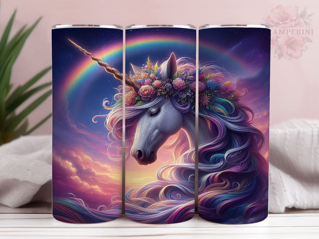 Pastel Unicorn 20oz Tumbler Wrap PNG, Unicorn Tumbler Png, Straight & Tapered Tumbler Wrap, Instant Digital Download Sublimation Li Zamperini 